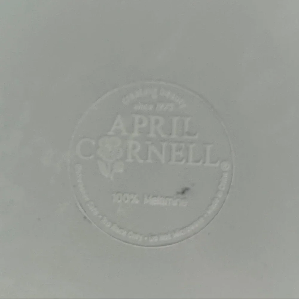 Set of 2 -HTF‎ April Cornell Melamine Plates PurplePink Floral Dinner Luncheon